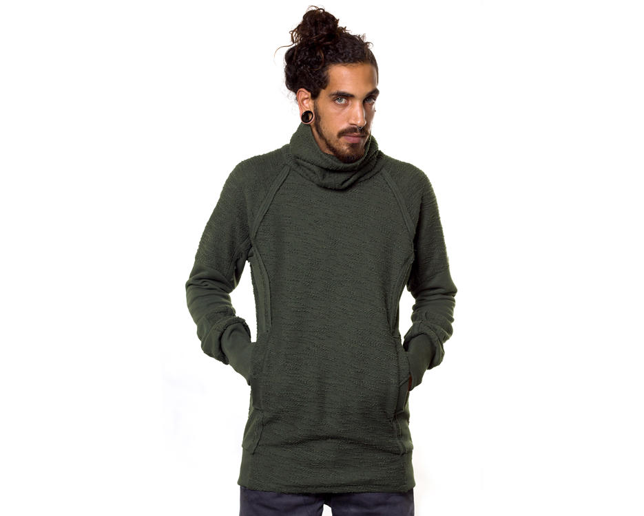 men olive alternative hoodie 
